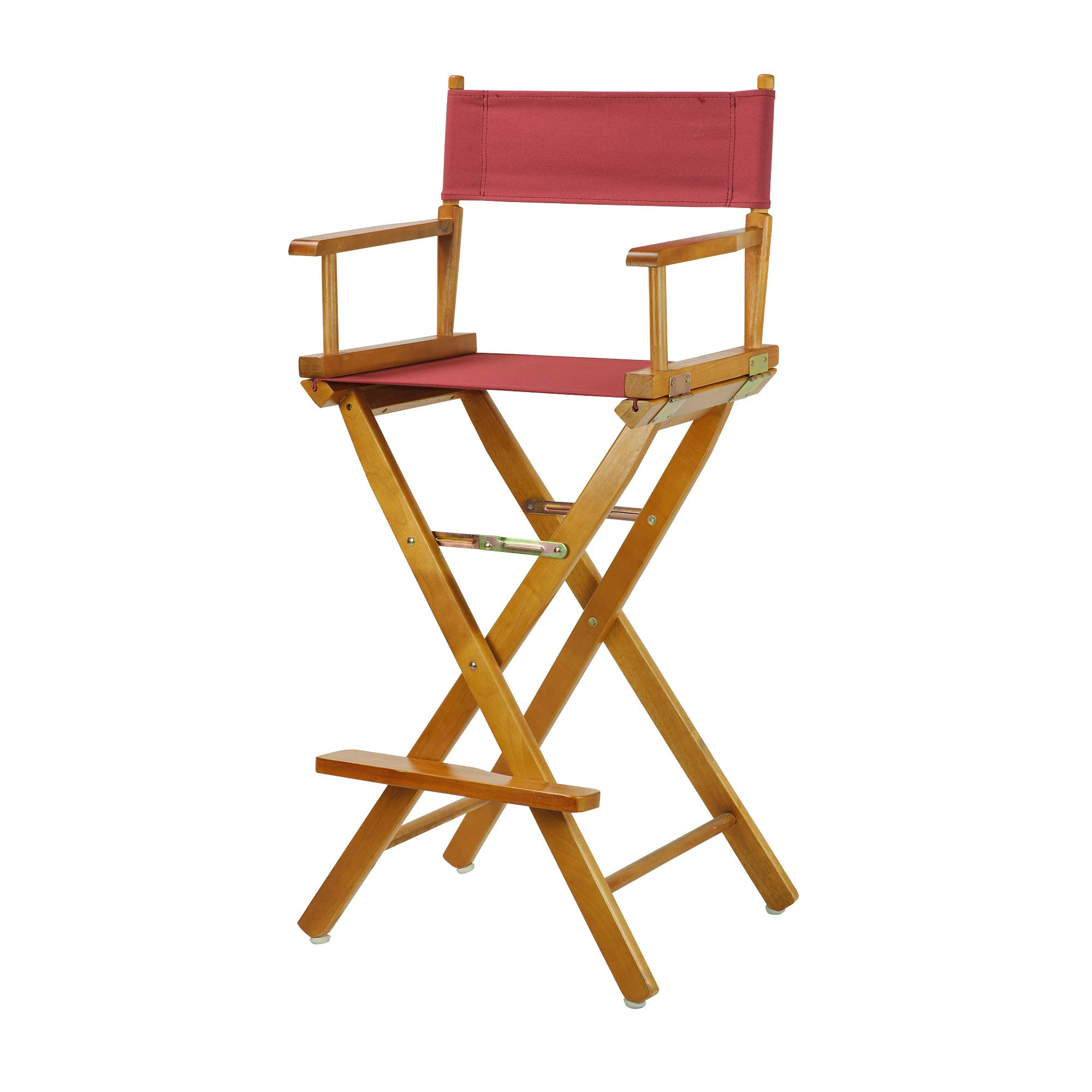 30" Director's Chair Honey Oak Frame-Burgundy Canvas