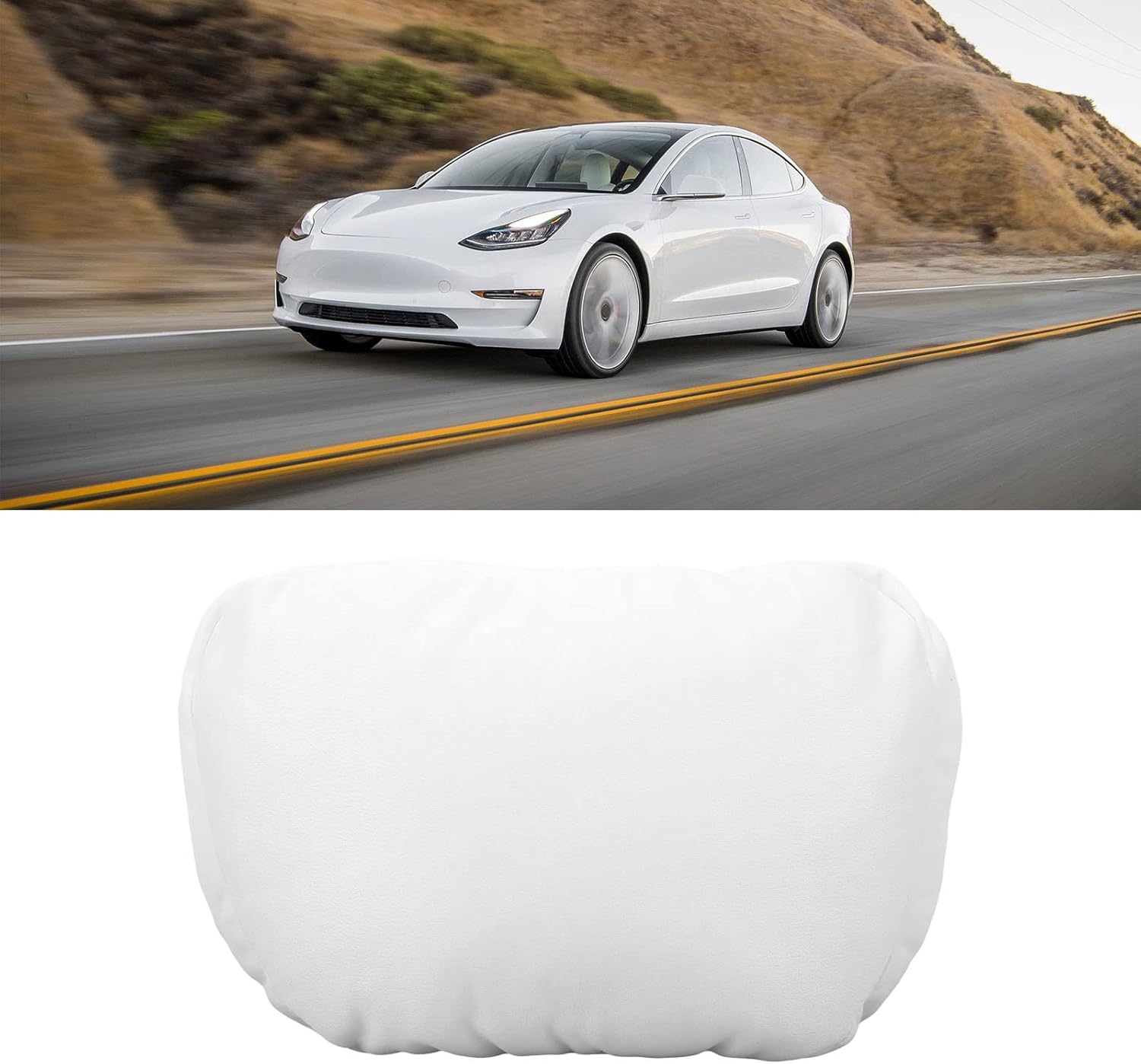 Car Headrest Pillow, Memory Foam Neck Support Ergonomic Cushion for Long Drives Comfort for Drivers Commuters Office Workers Road Trips Travel