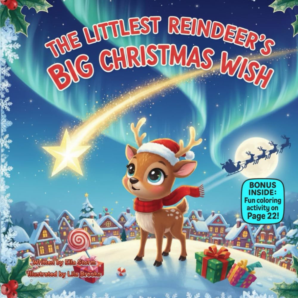 The Littlest Reindeer’s Big Christmas Wish: A Heartwarming Rhyming Story About Courage, Confidence, and Holiday Magic (kids christmas books)