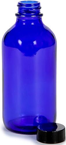 Miniatura 5 de Vivaplex, 12, azul cobalto, botellas de vidrio de 4 onzas, con tapas