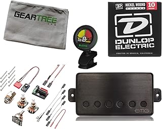 EMG 57 Bridge Humbucker Pickup Black w/Geartree Cloth, Tuner, and Strings