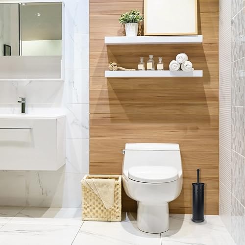 Miniatura 6 de Blue Donuts Escobilla de inodoro y soporte - Soporte para escobillas, escobilla de inodoro con soporte, cepillo limpiador de inodoro y soporte,