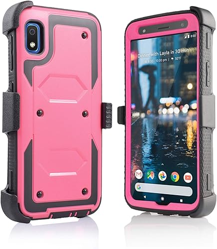 Miniatura 6 de Funda para Samsung Galaxy A10e, resistente, a prueba de golpes, pantalla integrada, protección de cuerpo completo, con clip giratorio para cinturón