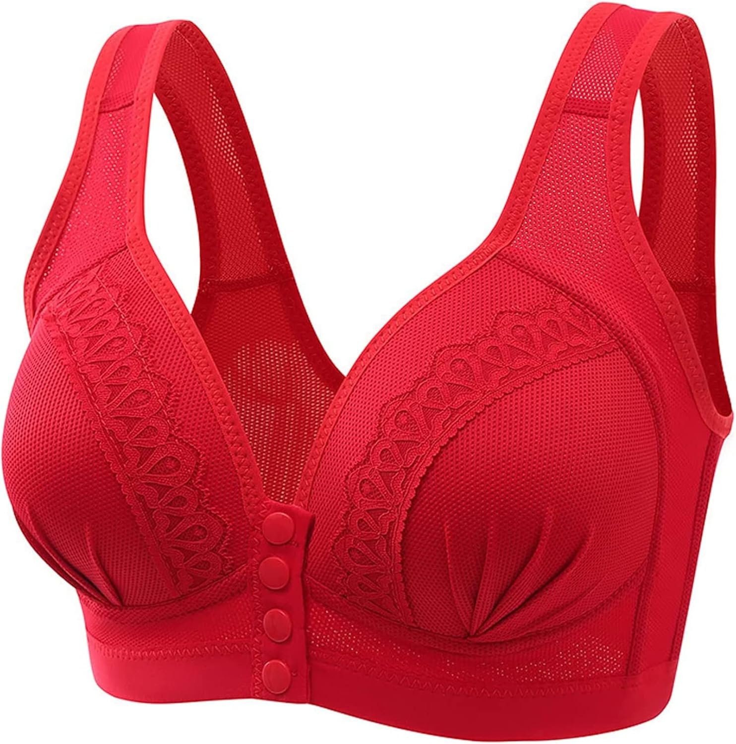 BIERDAN 2023 Front Button Bra Front Closure Sports Bras Women Cotton Ultra Soft Bra Everyday