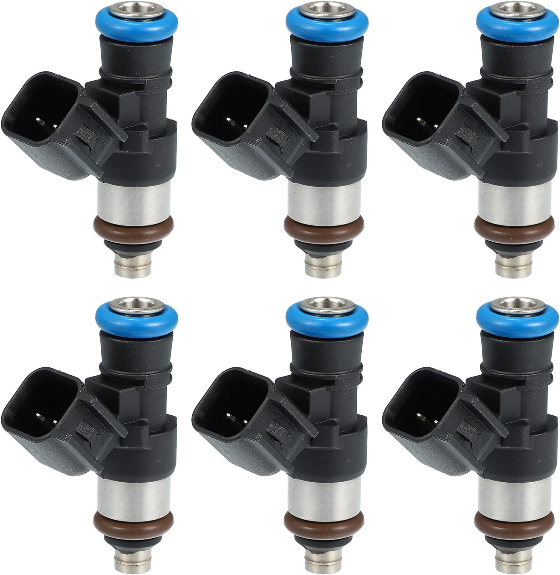 X AUTOHAUX 6pcs 0280158191 BR3Z9F593B Fuel Injector Nozzle for Ford F-150 STX XL XLT 3.7L 11-14 3.5L XL XLT 15-17 for Ford Explorer 3.5L 11-19 for Ford Fusion 13-16