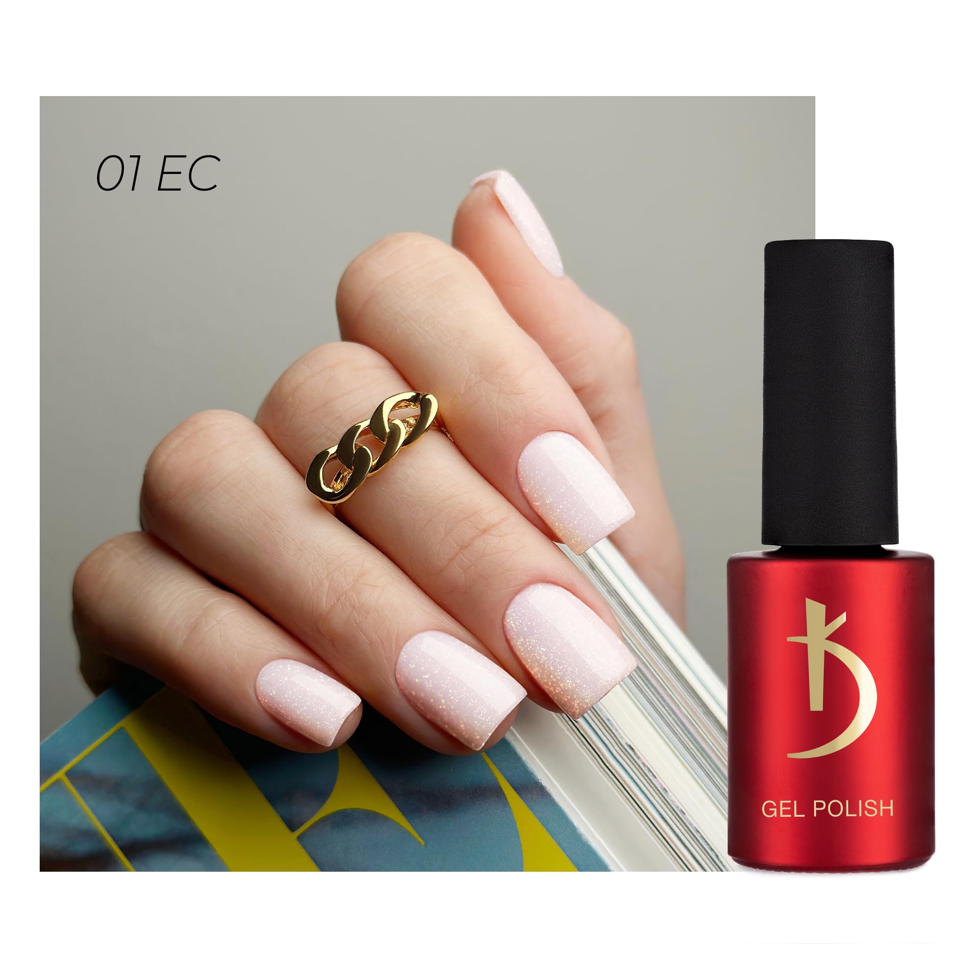 Kodi Professional Esmaltes Semipermanentes para Uñas en Colores Exclusivos - Gel Nail Polish Eclipse Collection - Esmalte de Uñas UV LED Elegante y Duradero - Milky Shimmer 7 ml - 5