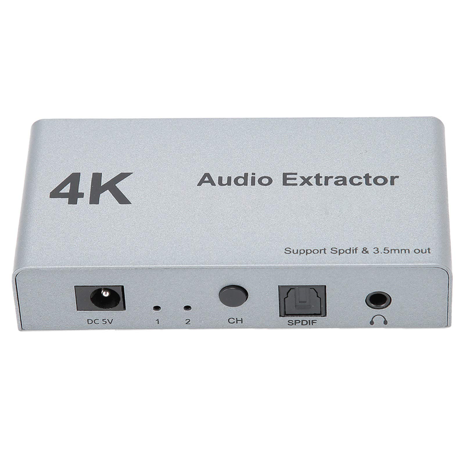 Commutateur HDMI Répartiteur HDMI 4K, 2 en 1 Sortie 2 X 1 Distributeur d'extracteur Audio HDMI, 2 à 1 Adaptateur de convertisseur Audio HDMI Splitter avec SPDIF Optique + Jack 3,5 mm