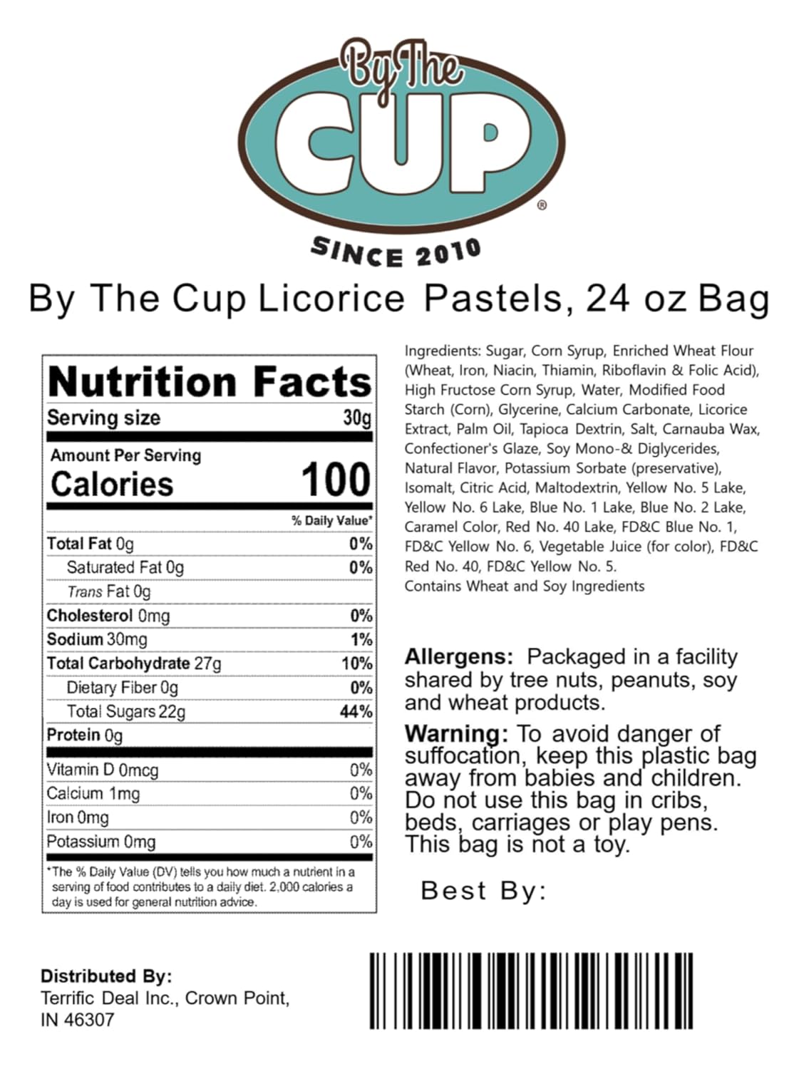 By The Cup Licorice Pastels (24 oz)