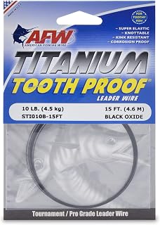 American Fishing Titanium Tooth Proof Single Strand Leader Wire