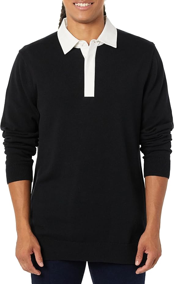 Amazon Essentials Men's Rugby Sweater