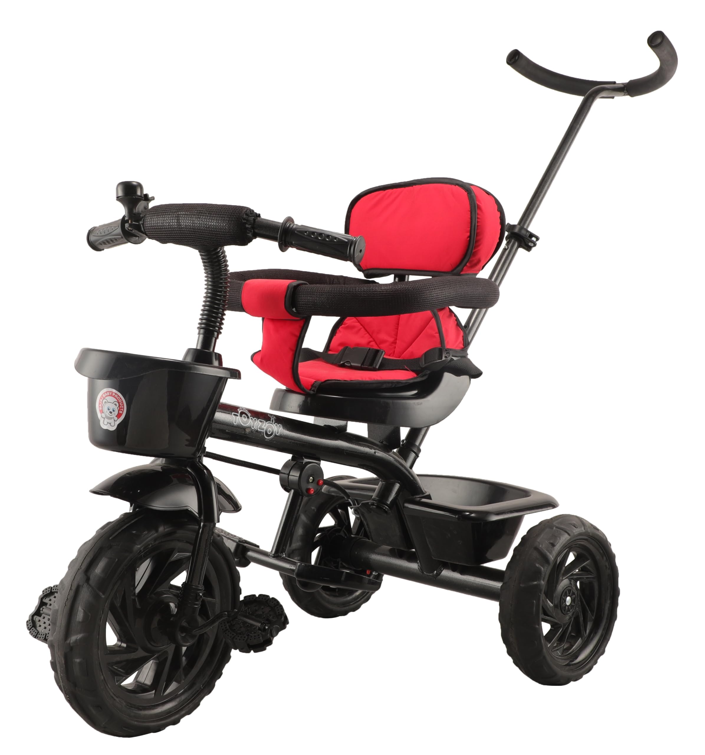 Toyzoy Maple Grand Kids|Baby Trike|Tricycle with Safety Guardrail for Kids|Boys|Girls Age Group 2 to 5 Years, TZ-531 (Black & Red)-image-23