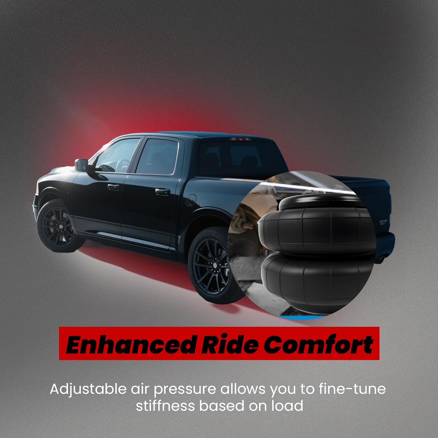 Rear Air Suspension Bags Kit for 1988-1998 Chevy C1500 2WD 4WD, Helper Bag Spring Towing 5000 lbs Air Suspension Kit for Dodge F100/ F150/ F250/ F350