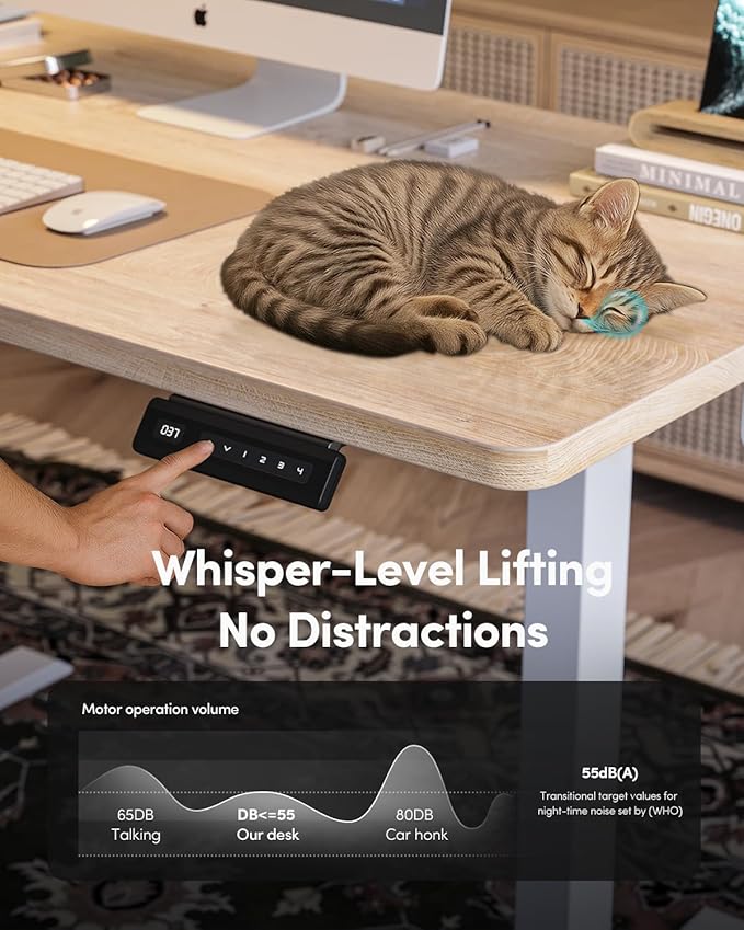 Escritorio Ajustable Electrico Standing Desk 139x60 cm Maple miniatura 9