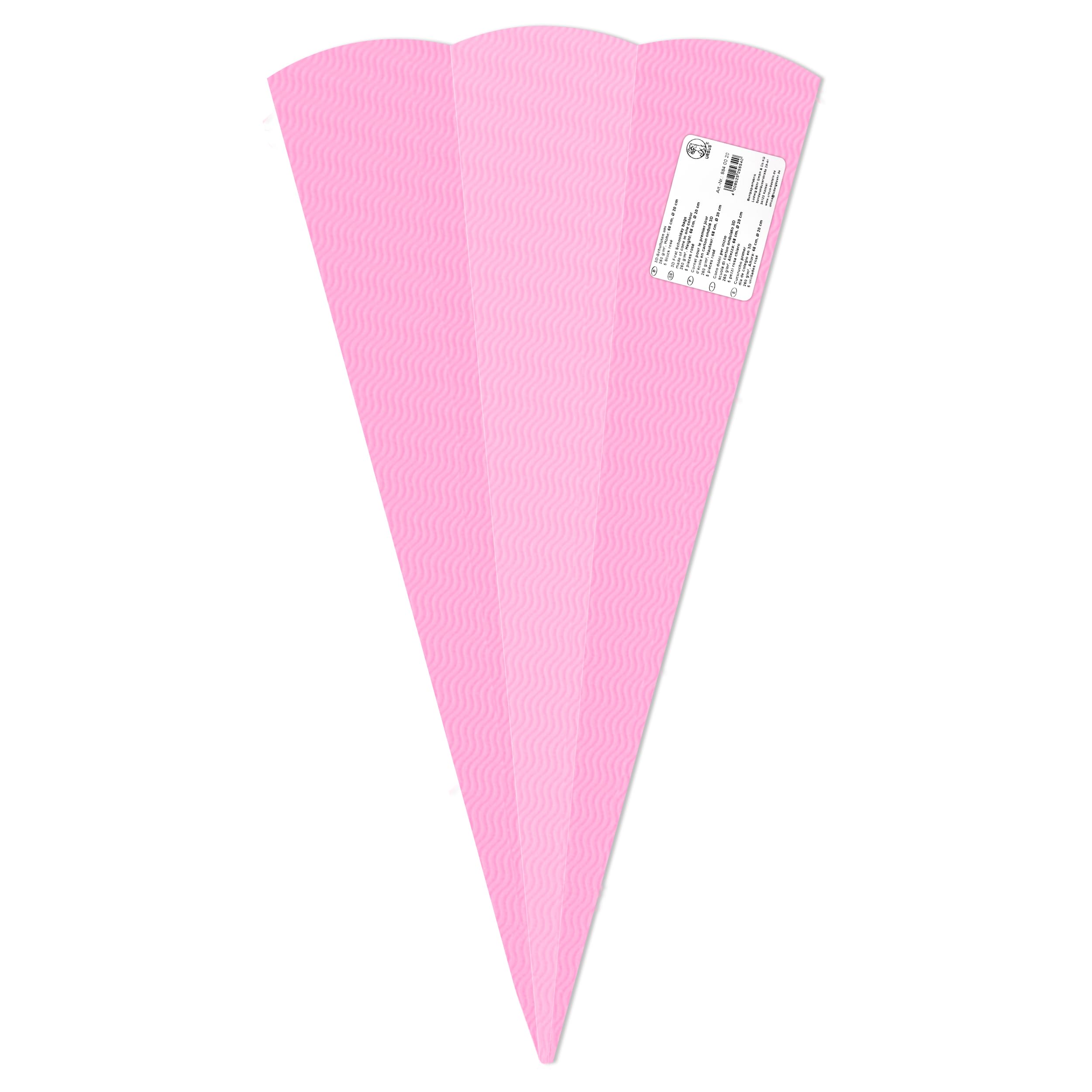 Conos escolares 3D rosa Ursus 984 00 20 de cartón para manualidades