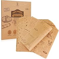 Vista 1 de Katbite 100 piezas de papel de envoltorio para sándwich, forros para cesta de alimentos de 12x12 pulgadas, papel de pergamino para hornear a prueba