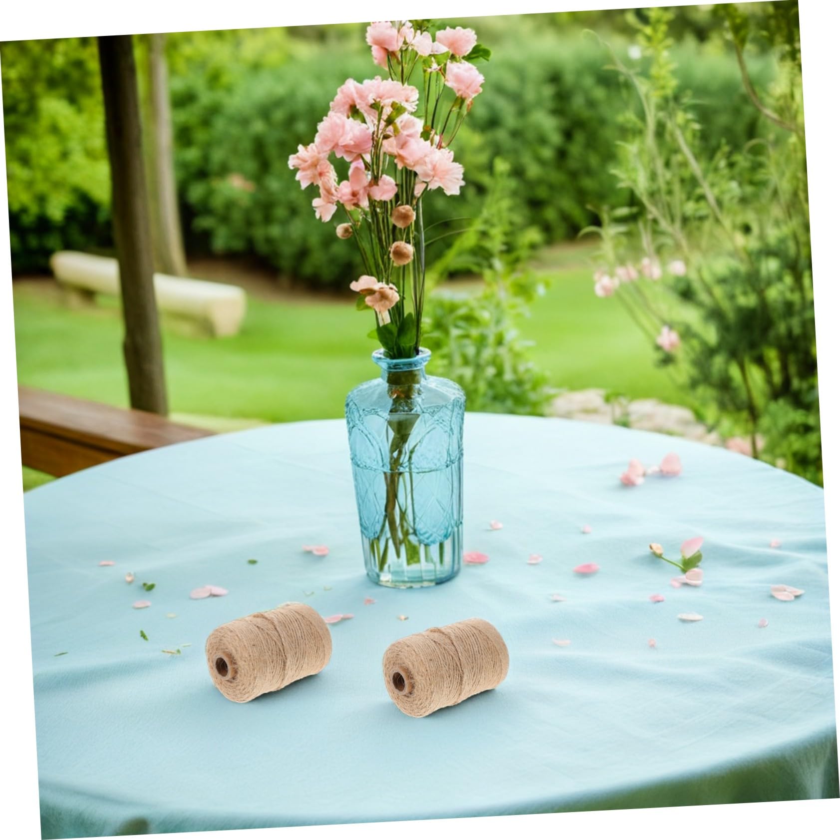 SUPVOX 2 Spago in Juta Naturale per Giardinaggio Artigianato Confezionamento e Decorazioni Te Corda Resistente e Versatile per Uso Esterno