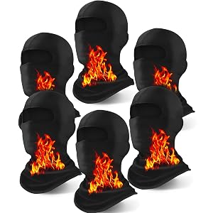 Xeoxarel Winter Face Mask Thermal Balaclava Cold Weather Windproof Full Face Cover Fleece Black