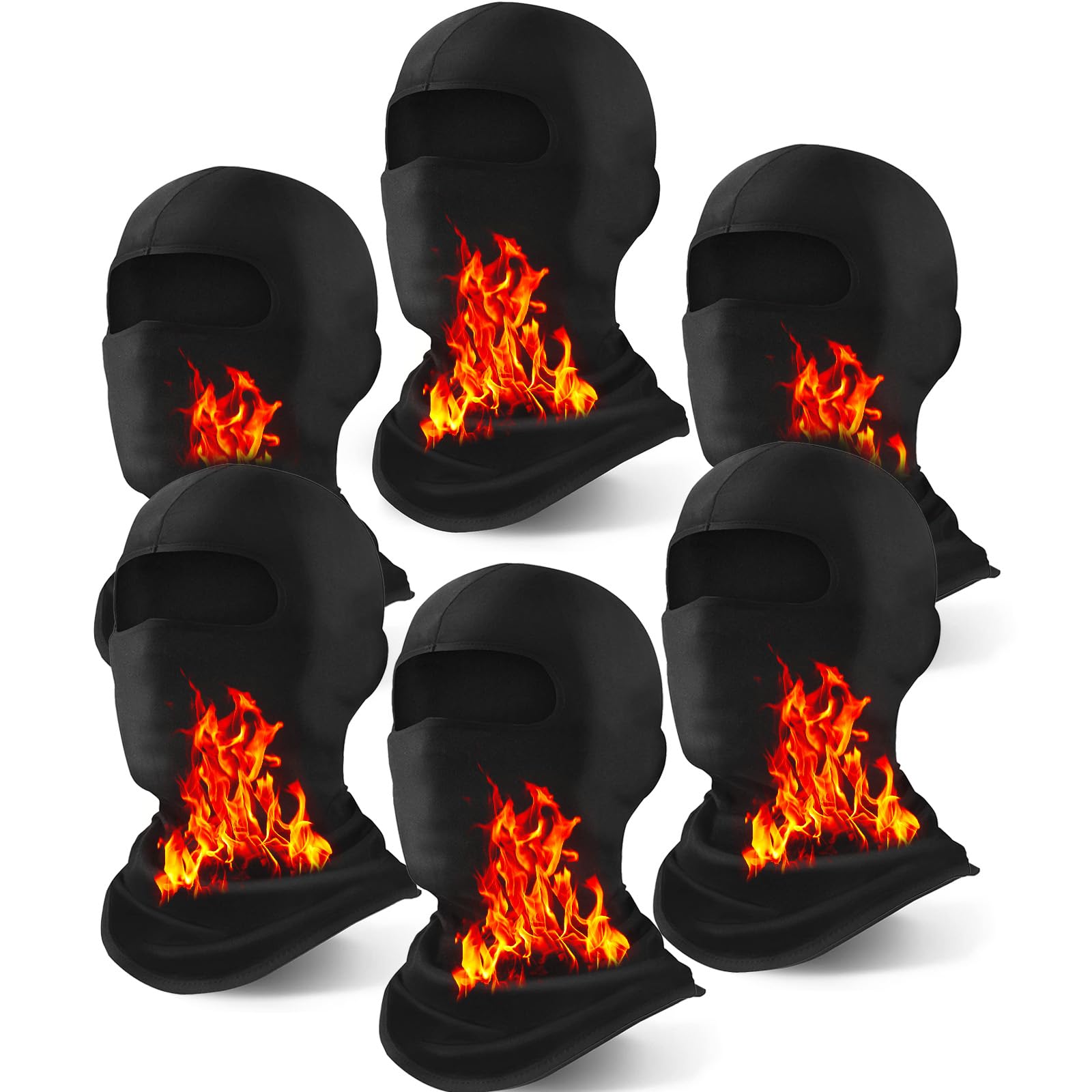 Xeoxarel Winter Face Mask Thermal Balaclava Cold Weather Windproof Full Face Cover Fleece Black