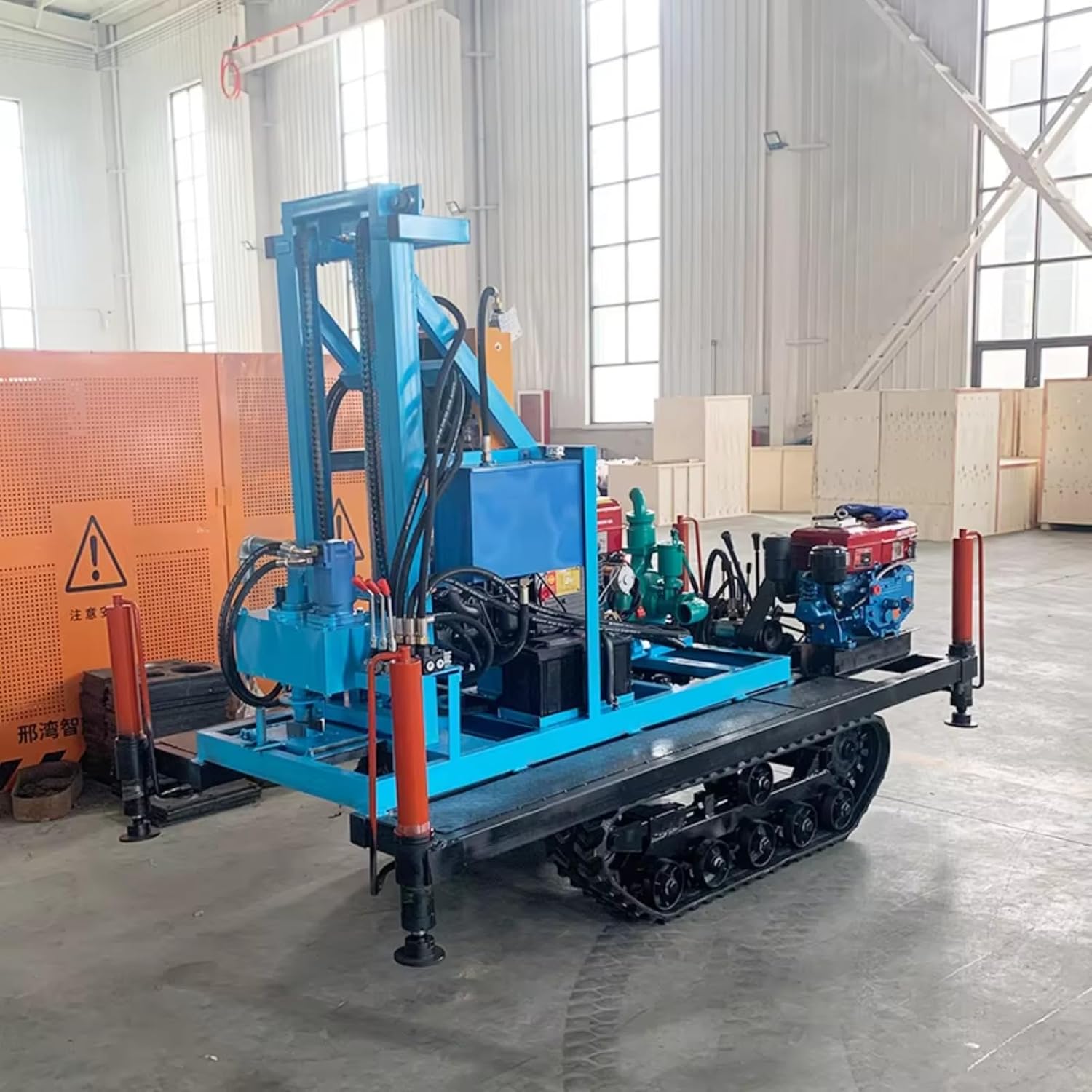 Small Water Well Drill Rig With Strong Power Head Portable Borehole Drilling Equipment for Residential Rural Water Supply Farmland Irrigation
