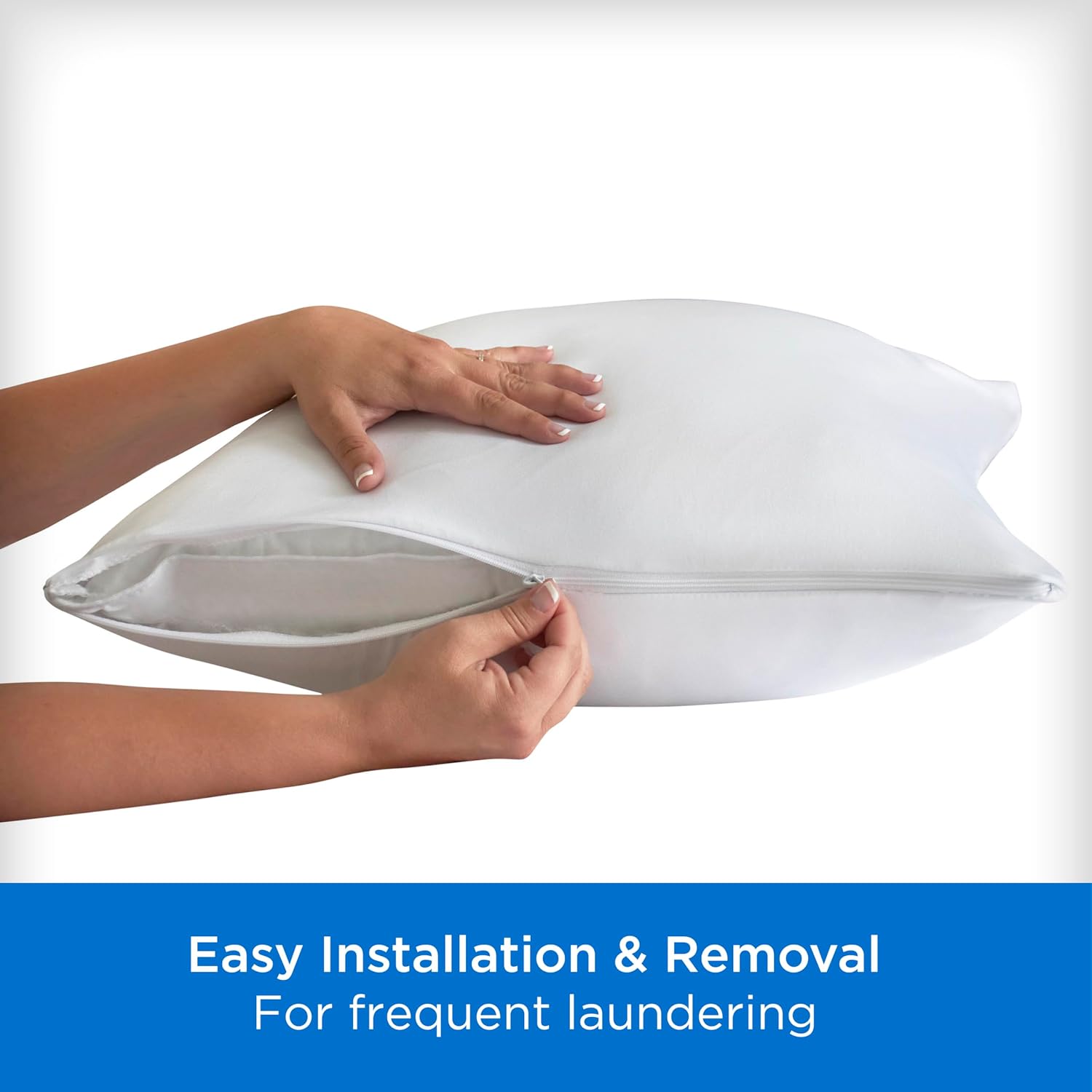 AllerEase Maximum Allergy Pillow Protectors Standard/Queen 2 Pack