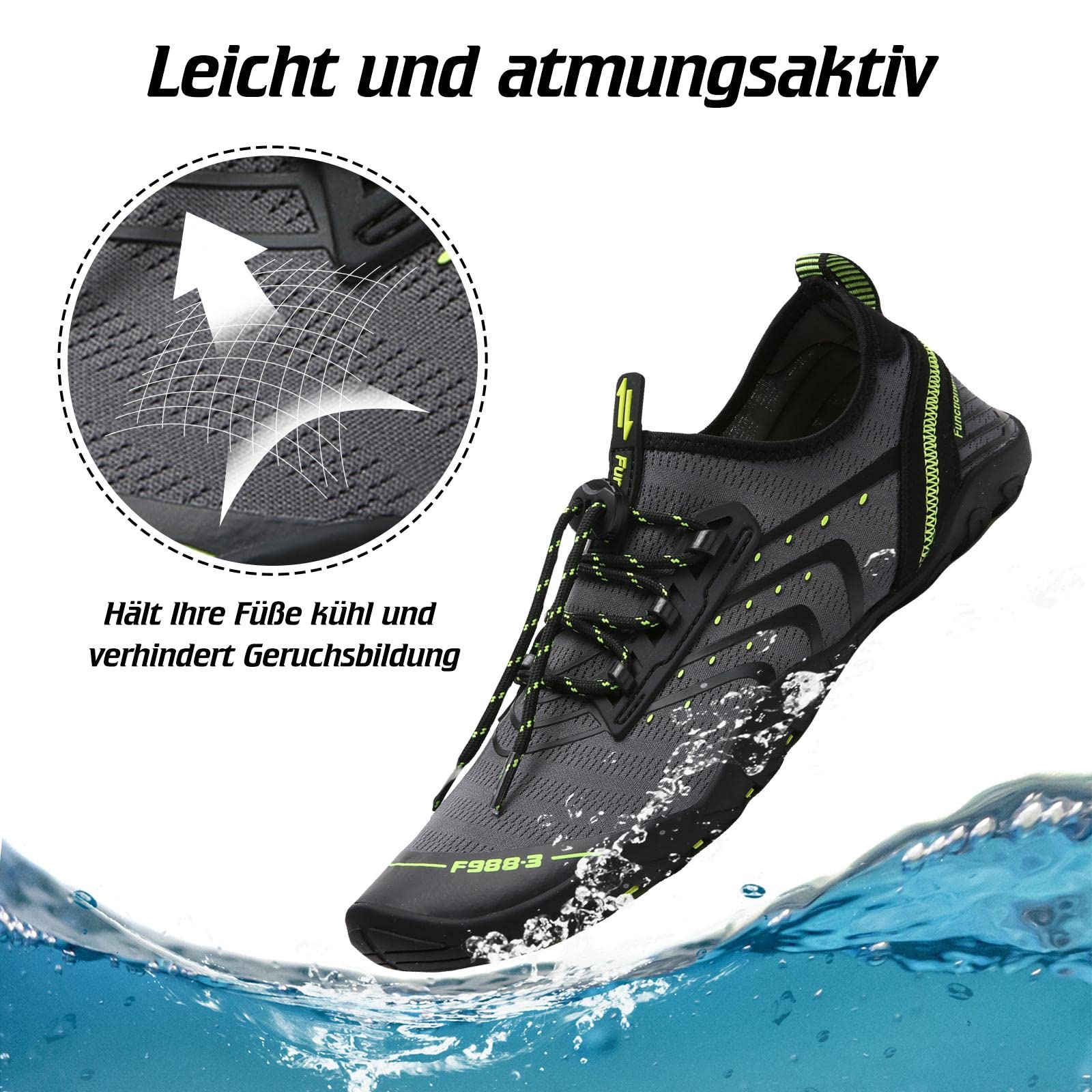 SAGUARO Uomo Scarpe Acquatiche Donna Pantofole da Spiaggia d'Acqua Bagno Scarpa Asciugatura Rapida Antiscivolo