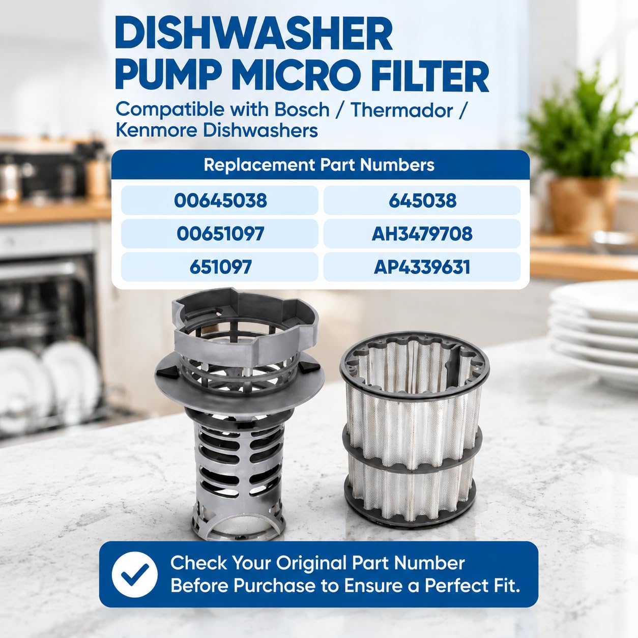 Filtro Lavastoviglie per Bosch SMV50D00EU 2013-2017,Apparecchi Filtrazione Fine