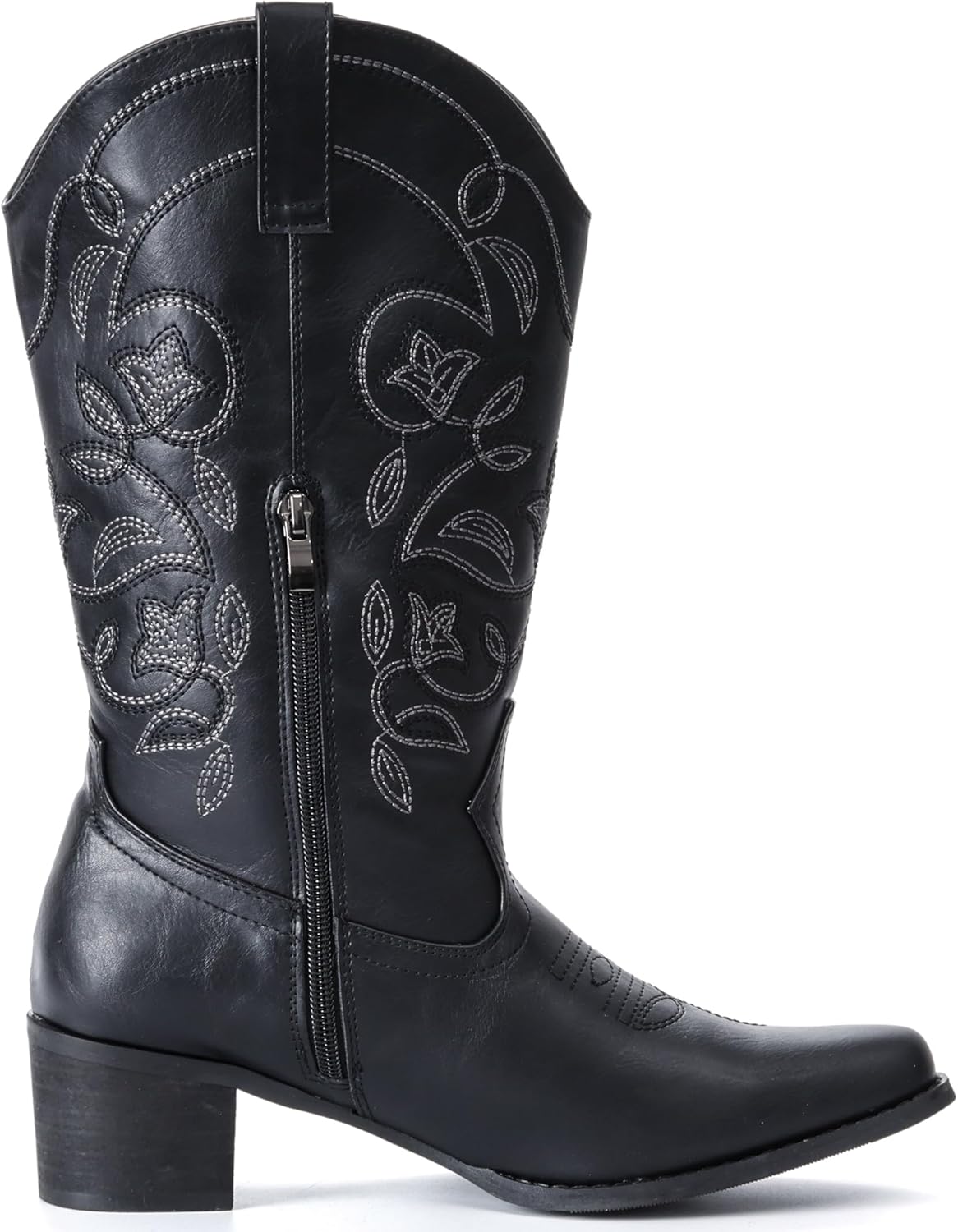 IXU Cowboy Boots For Women Wide Calf Pointy Toe Cowgirl Mid Calf... - Picture 32 of 55