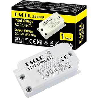 EACLL LED Transformer AC 240V to DC 12V 850mA 10W Transformers For Drive Less than 10W MR11 G4 MR16 GU5.3 LED Bulbs LED Light Strip Transformer LED Lamps Adapter Driver Power Supply Pack of 1