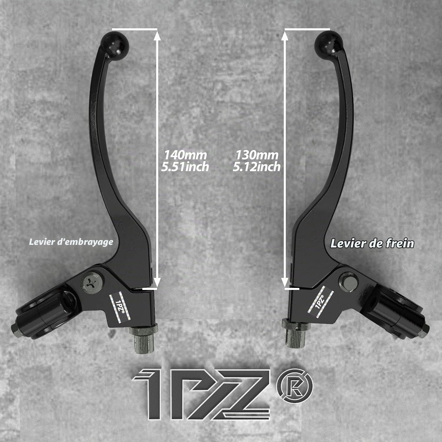 1PZ F7P-BL2 1 Paire 7/8'' 22mm Levier de frein d'embrayage universel de moto à Gauche et à Droite, remplacement pour Honda XR80 XR100 CRF70 CRF80 CRF100 Motocross Baja Mini Bike 196cc 5.5hp 6.5hp