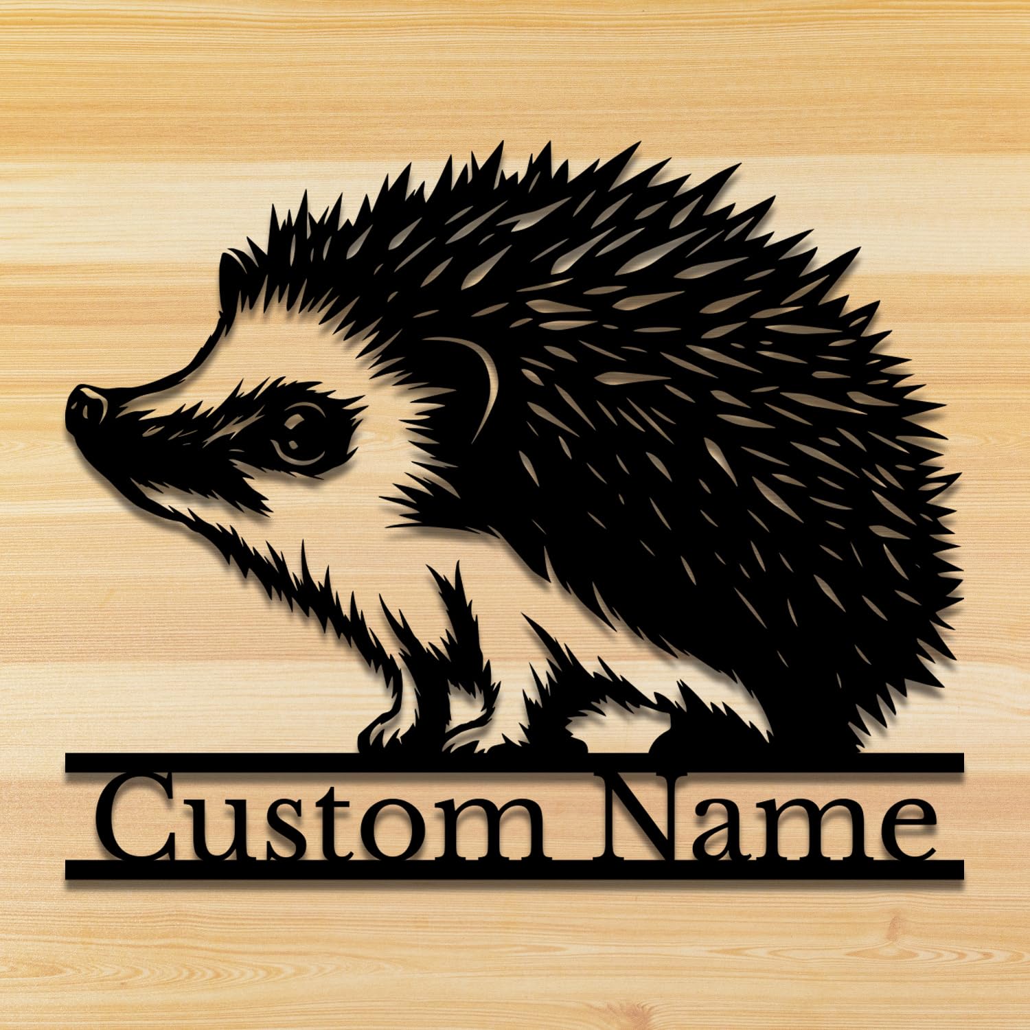 Senyer Style-1 Hedgehog Personalized Metal Art, Custom Sign For Hedgehog Lovers, Home Decor, Kid Nursery Pet Animal Housewarming (Style-1)