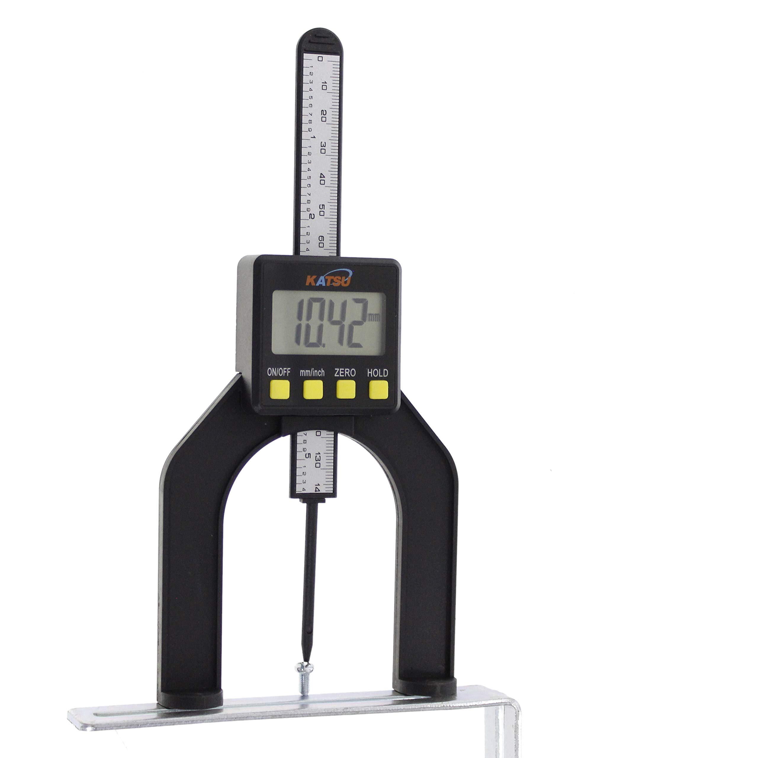 KATSU Medidor de Profundidad Digital 0-80mm Herramienta de Medición para Enrutador Carpintería Sierra de Mesa