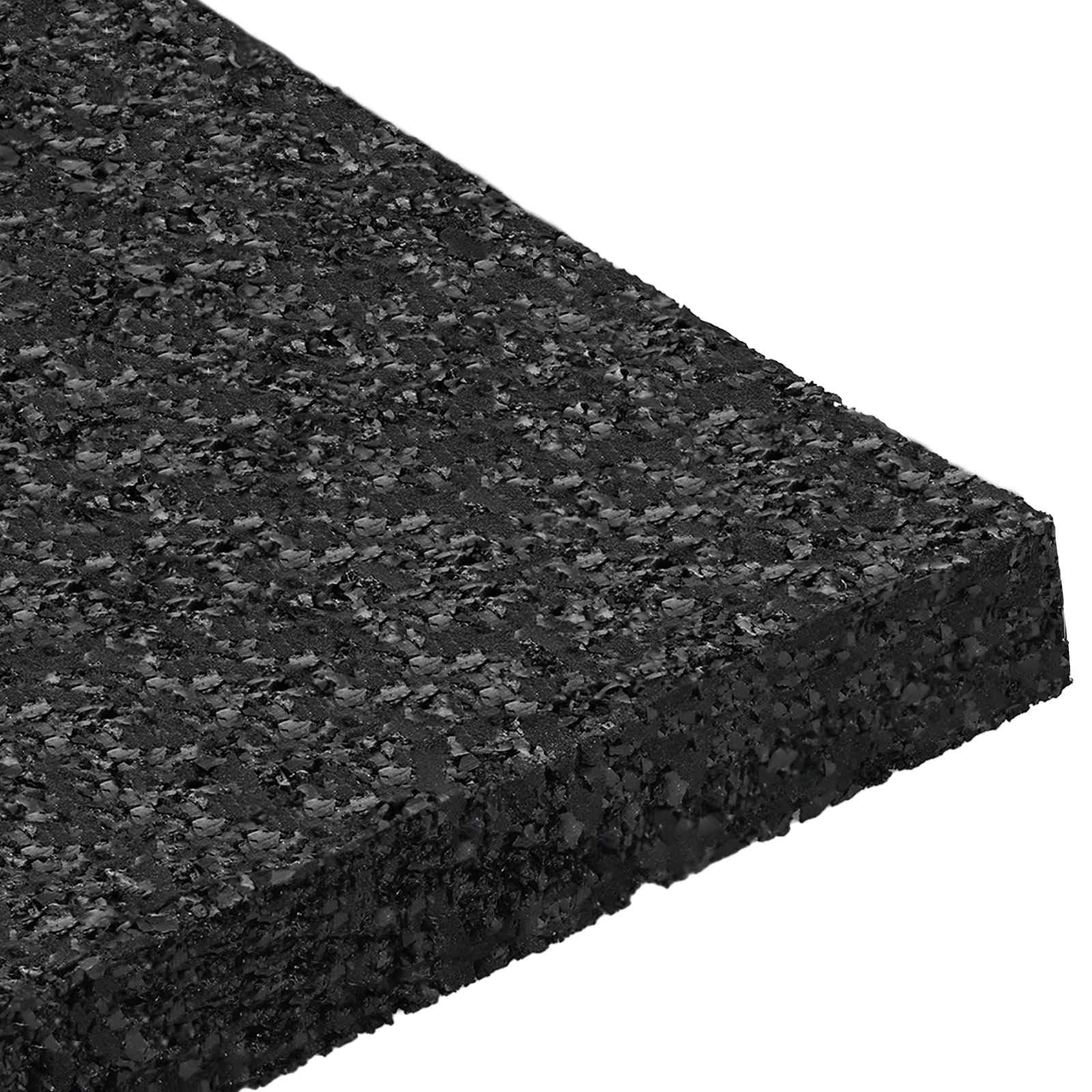 Tappetino in granulato di gomma nero, 9 x 9 x 1 cm, antiscivolo, elastico, durevole, versatile, per ufficio, soggiorno, mobili, protezione e stabilità