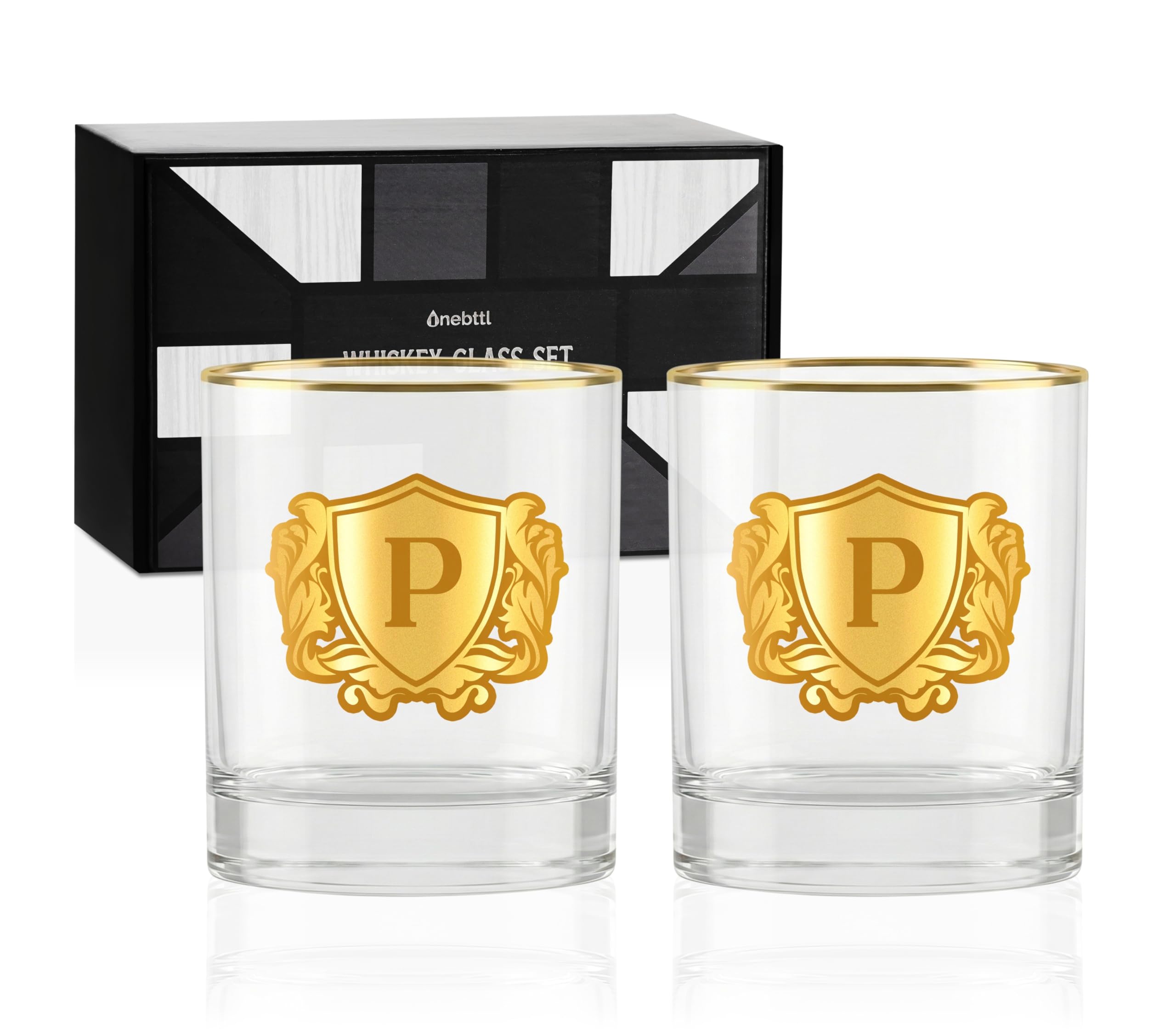 Lot de 2 verres à whisky personnalisés haut de gamme pour dégustation