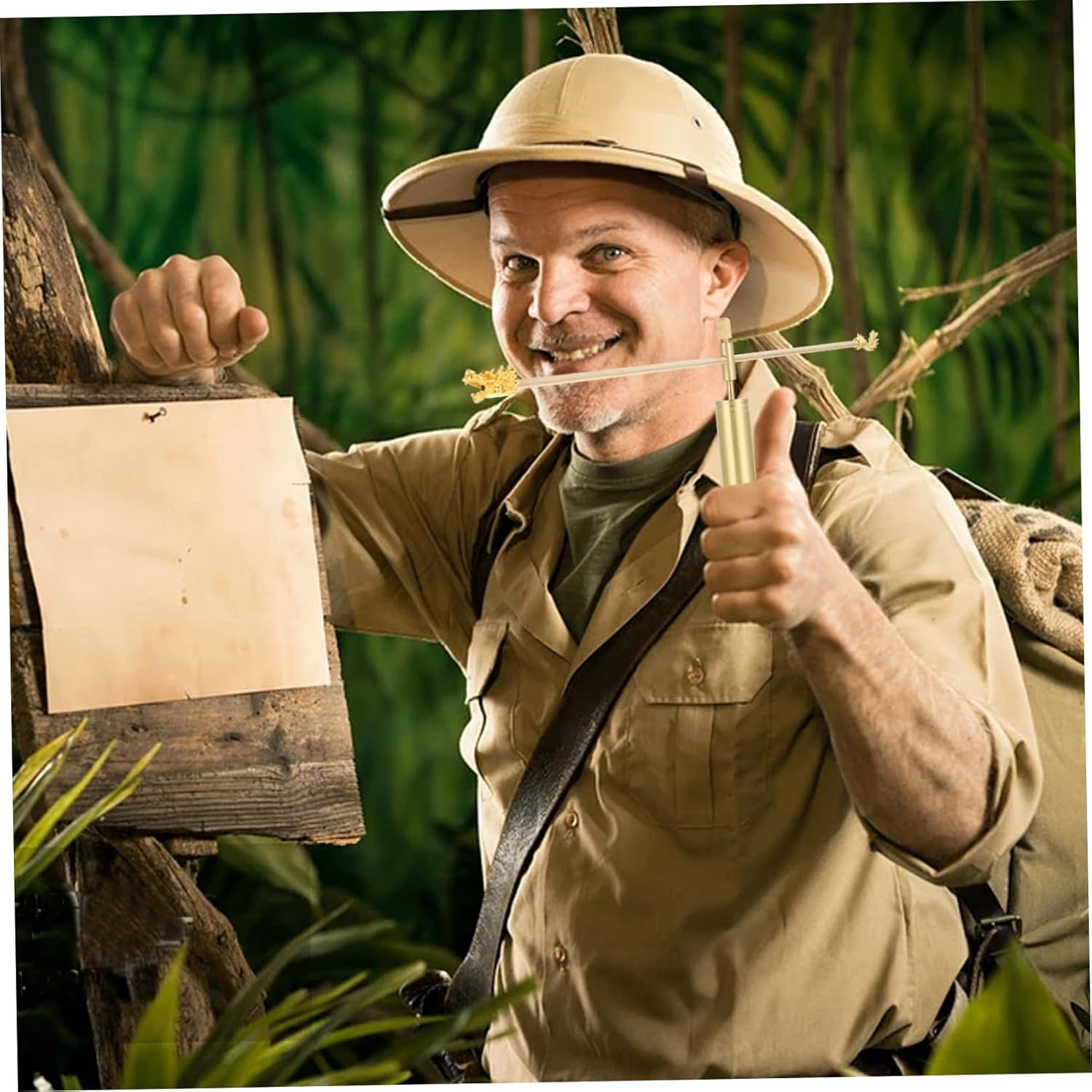 Dragon-Head Copper Dowsing Rod for Water Detection and Feng Shui Analysis Lightweight Detachable Design with Compass for Energy Guidance and Treasure Finding