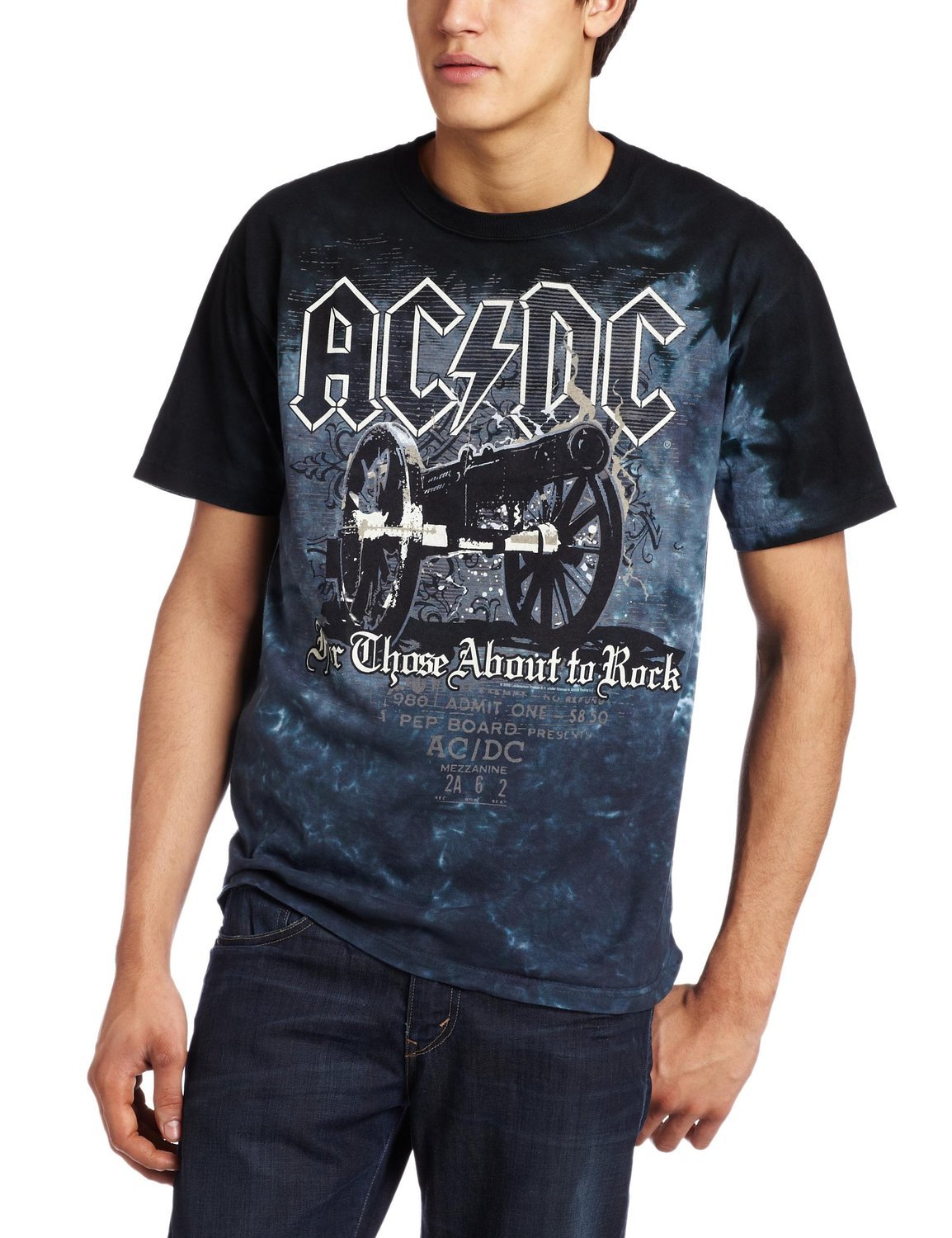 Liquid Blue AC/DC Cannon T-Shirt Uomo, Multi, L
