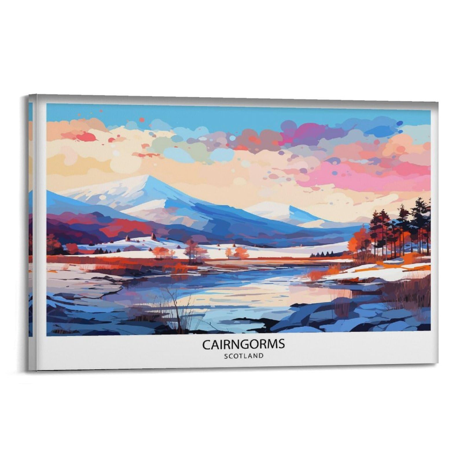 xiaoxiaoshen Cairngorms National Park Travel Scotland Scottish Highlands1 Canvas Poster Wall Art Prints Room Aesthetic Murals Bedroom And Living Decorations 24x36inch(60x90cm)