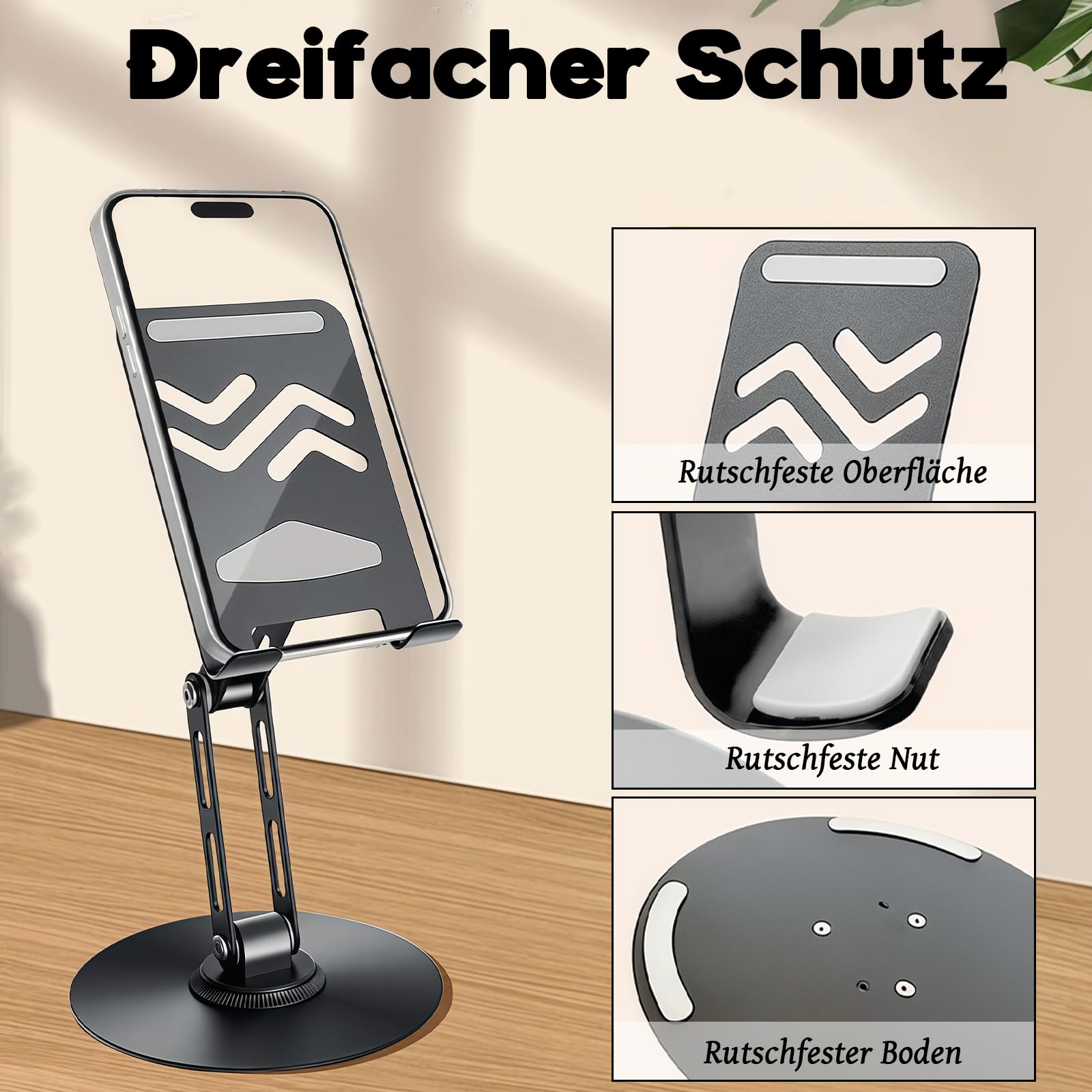 KASURE ScanBox für MTG TCG Karten,Faltbarer Sammelkarten Scanner Ständer mit verstellbarer Handy Halterung aus Carbonstahl,inkl.100 Kartenhüllen und Scan Pad,kompatibel mit ManaBox