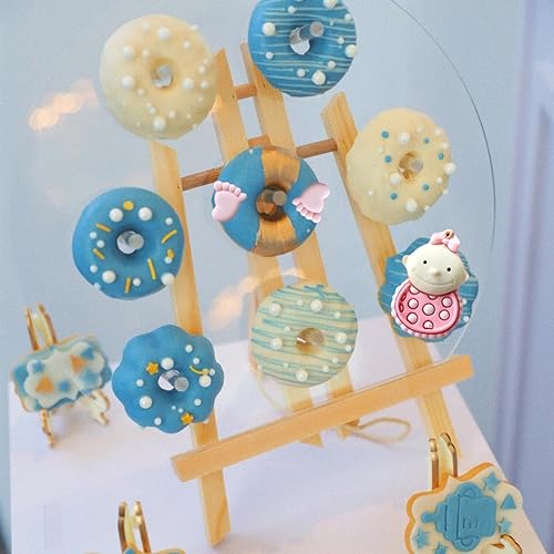 Miniatura 4 de MINFEIDMS Molde de silicona para fondant para baby shower, con temática de pasteles, para decoración de pasteles, decoración de cupcakes, caramelo y