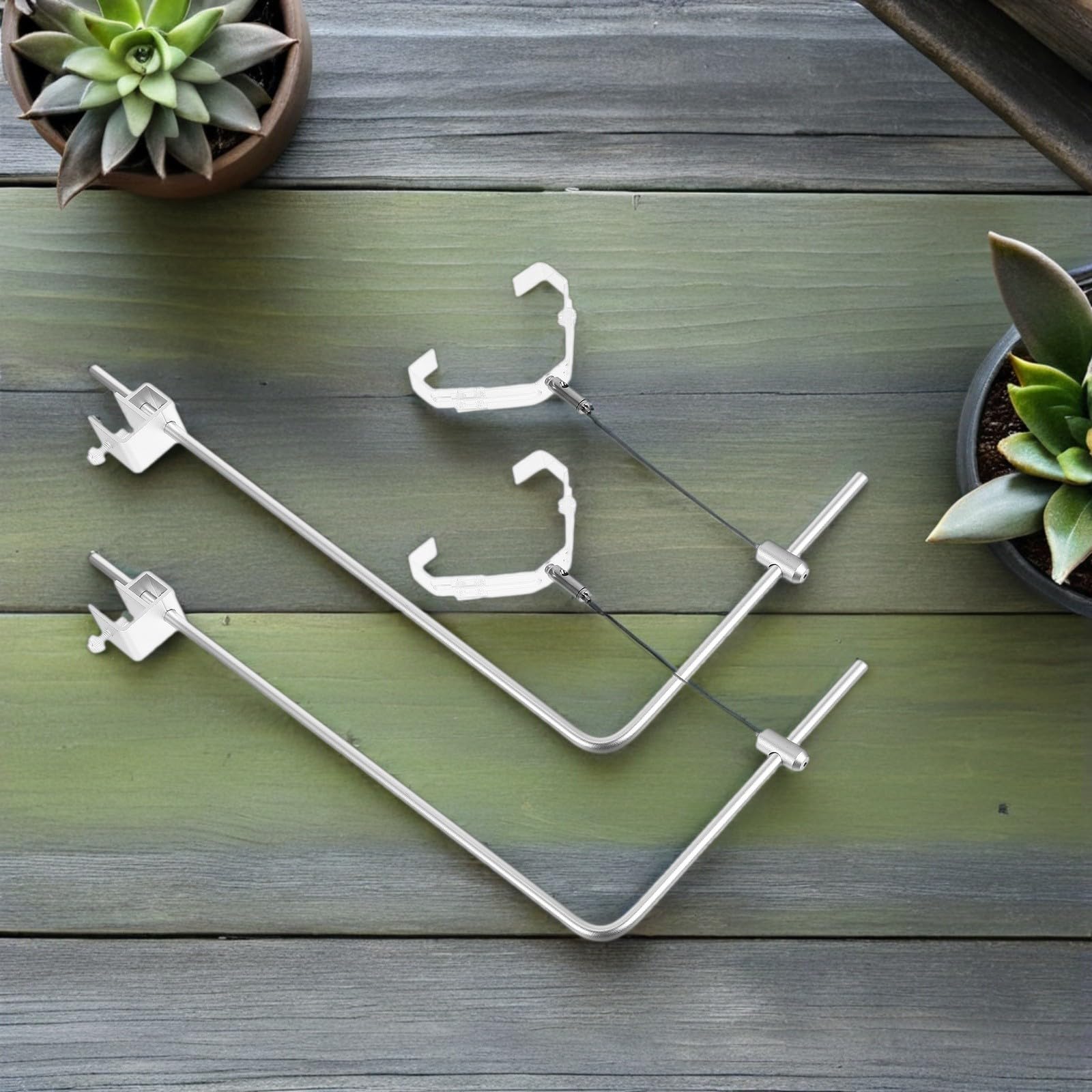 4 Stück Aquarium Lampenhalterung Verstellbar aus Aluminiumlegierung
