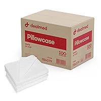 Vista 1 de Dealmed Fundas de almohada desechables de un solo uso, color blanco, perfectas para hospitales, instalaciones médicas y consultorios médicos, 21 x