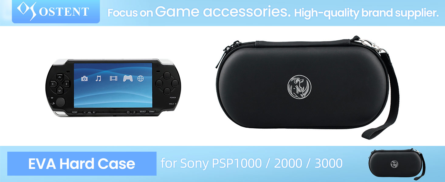 PSPケース PSP 2000 3000 Protective Carrying Case -Holds 4 Games, USB Cable