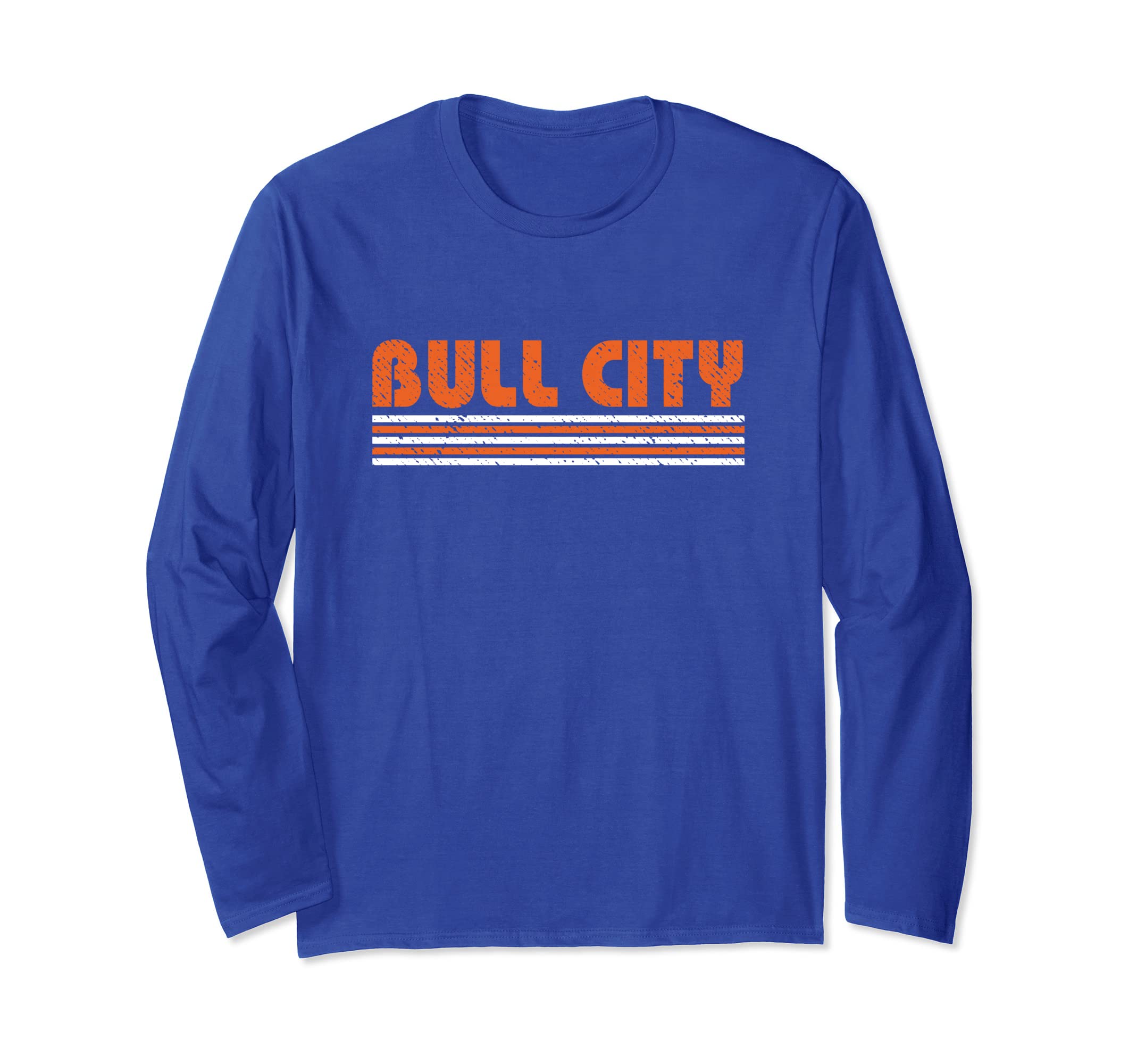 Durham Bull City Vintage 80s Retro Style Long Sleeve T-Shirt