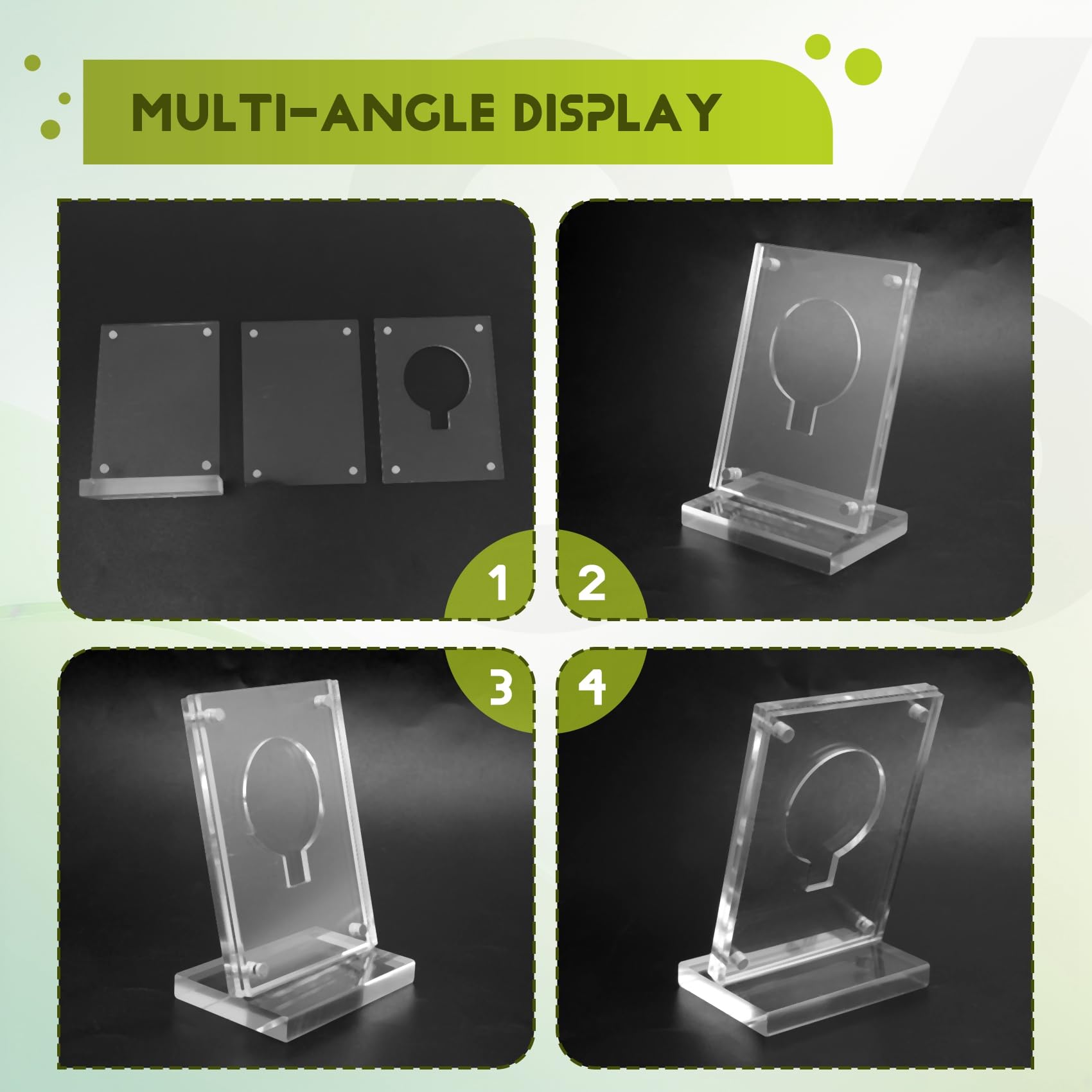 Expositor de Púas de Guitarra Acrílica, Soporte Transparente para Púas de Guitarra, Caballete de Exhibición para Púas de Guitarra Coleccionable para Monedas