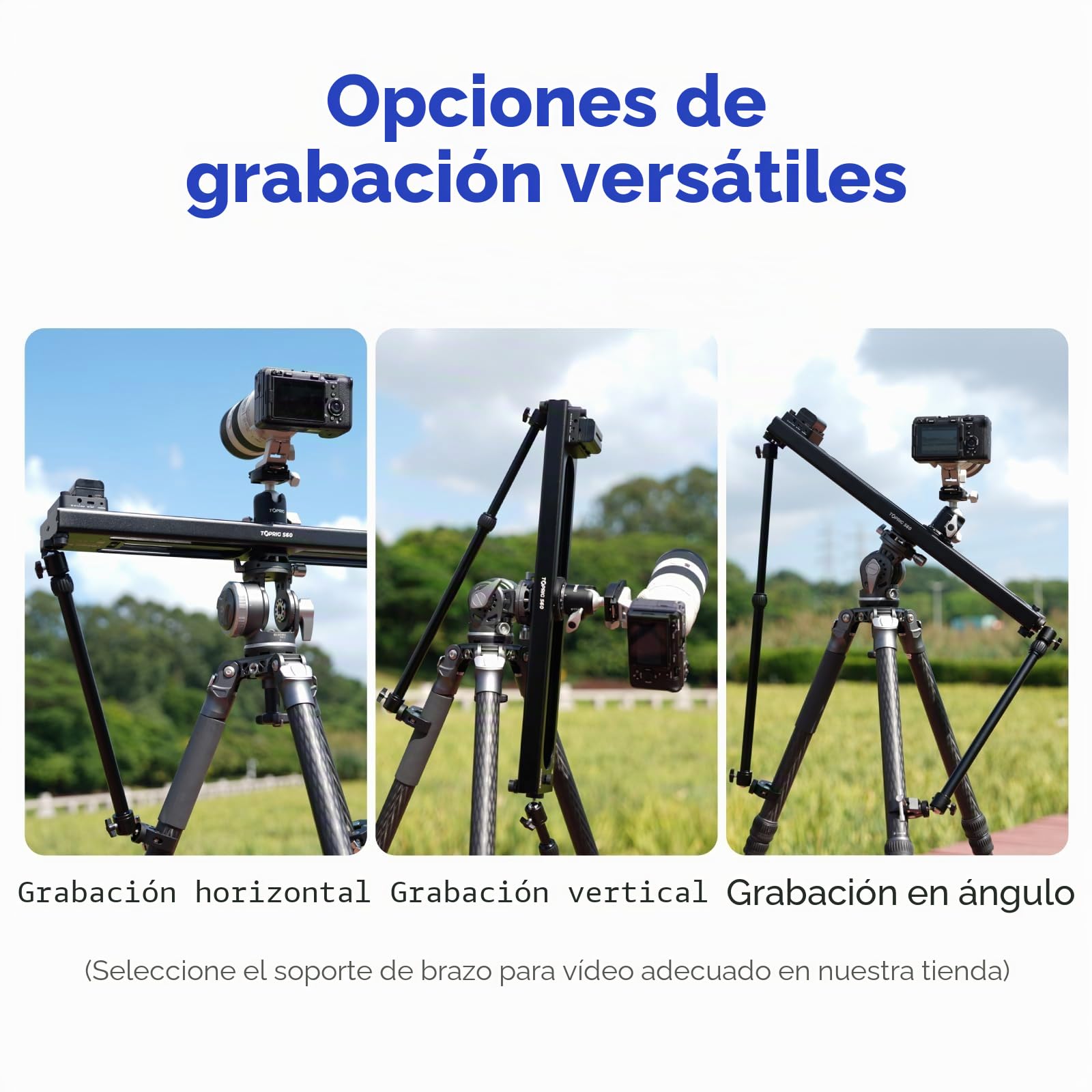 Accsoon - Vídeo de Toprig S60 - Motorized Camera Slider for Video Shooting - MAX. Load up to 2.5 kg Vertical and 4 kg Horizontal - Speed 5 cm/s - MAX Travel Distance: 425 mm