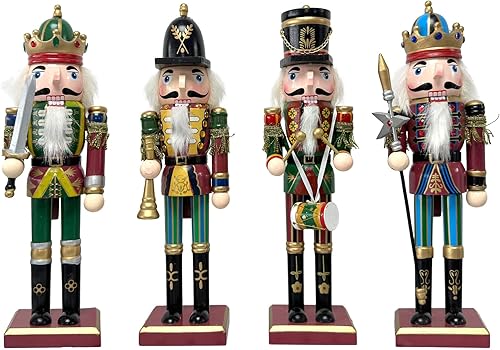 Miniatura 10 de Adorno de cascanueces de madera O-Toys, decoración navideña, figuras, juguetes de marionetas, regalos de navidad, decoración del hogar (12