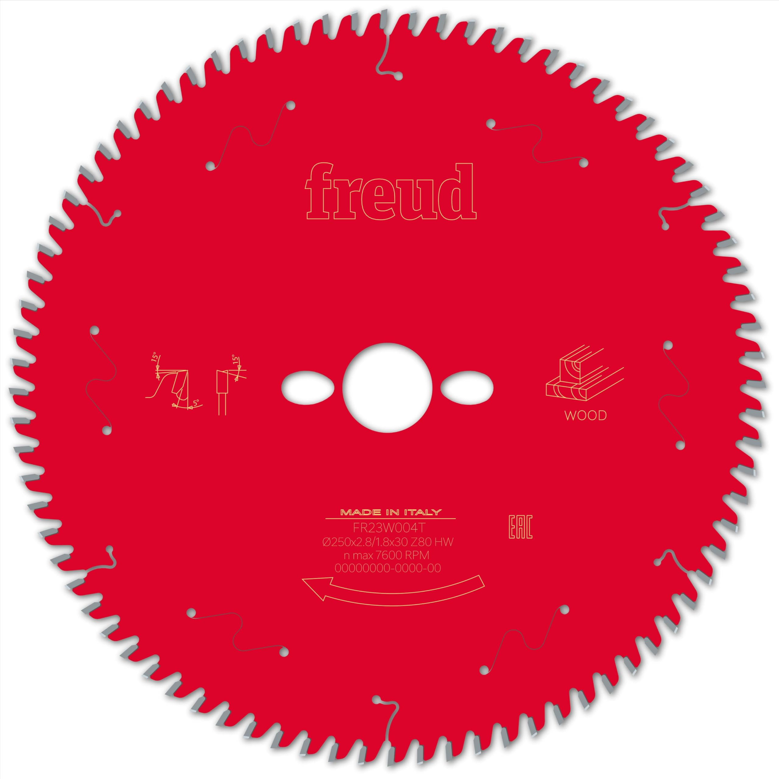 Freud Lame de scie circulaire pour bois 250 x 30 x 24 dents FR23W001T