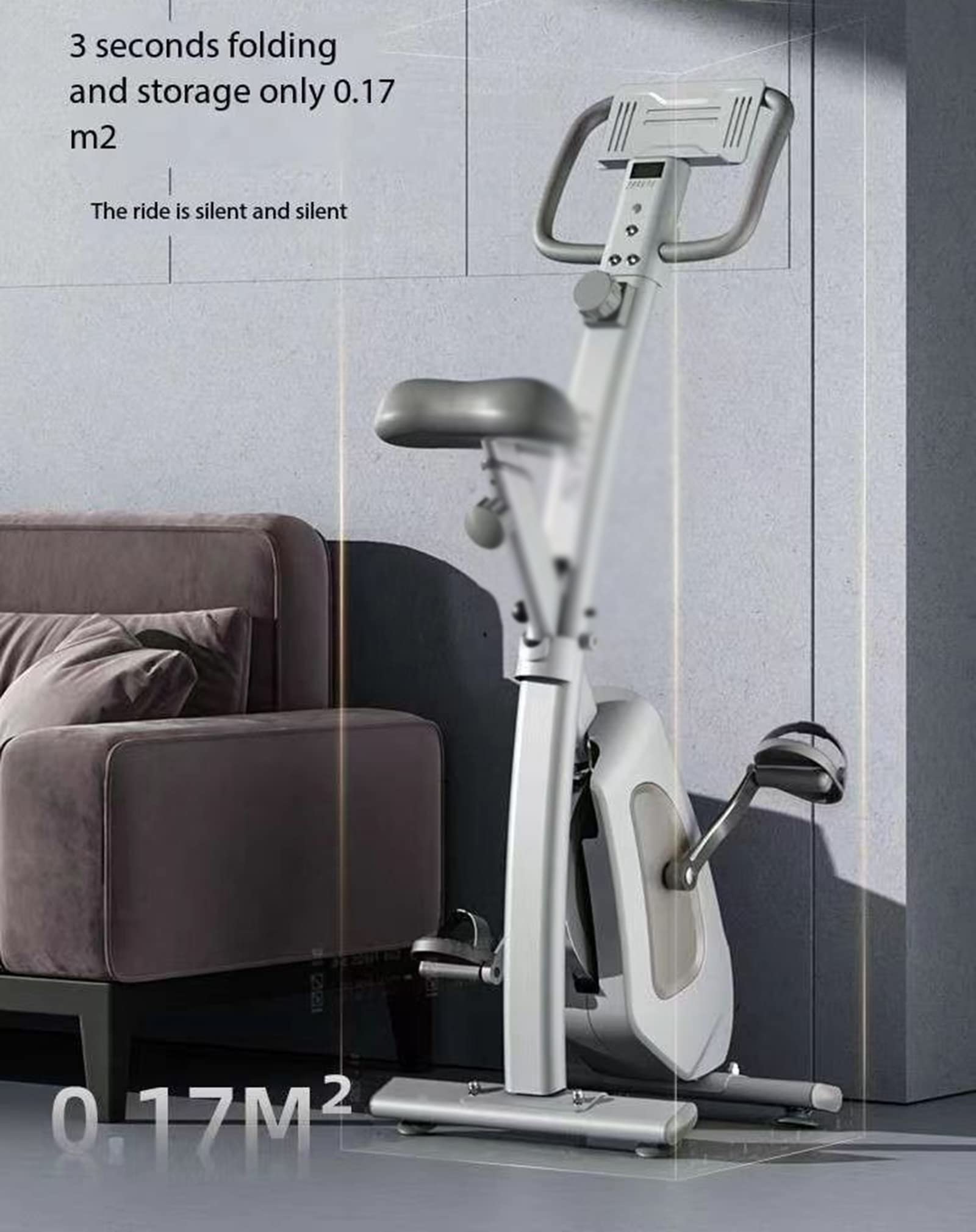 Rower treningowy, 8-biegowy magnetycznie sterowany rower spinningowy, rower treningowy do odchudzania, składany sprzęt do ćwiczeń ultramiękki sprzęt fitness