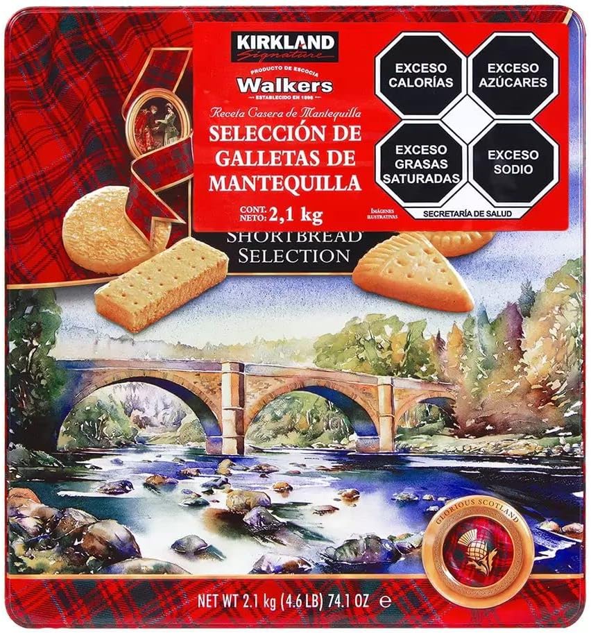 Kirkland Signature Walkers Premium Shortbread Selection Gift Tin, 4.6 Pound, Packaging May Vary