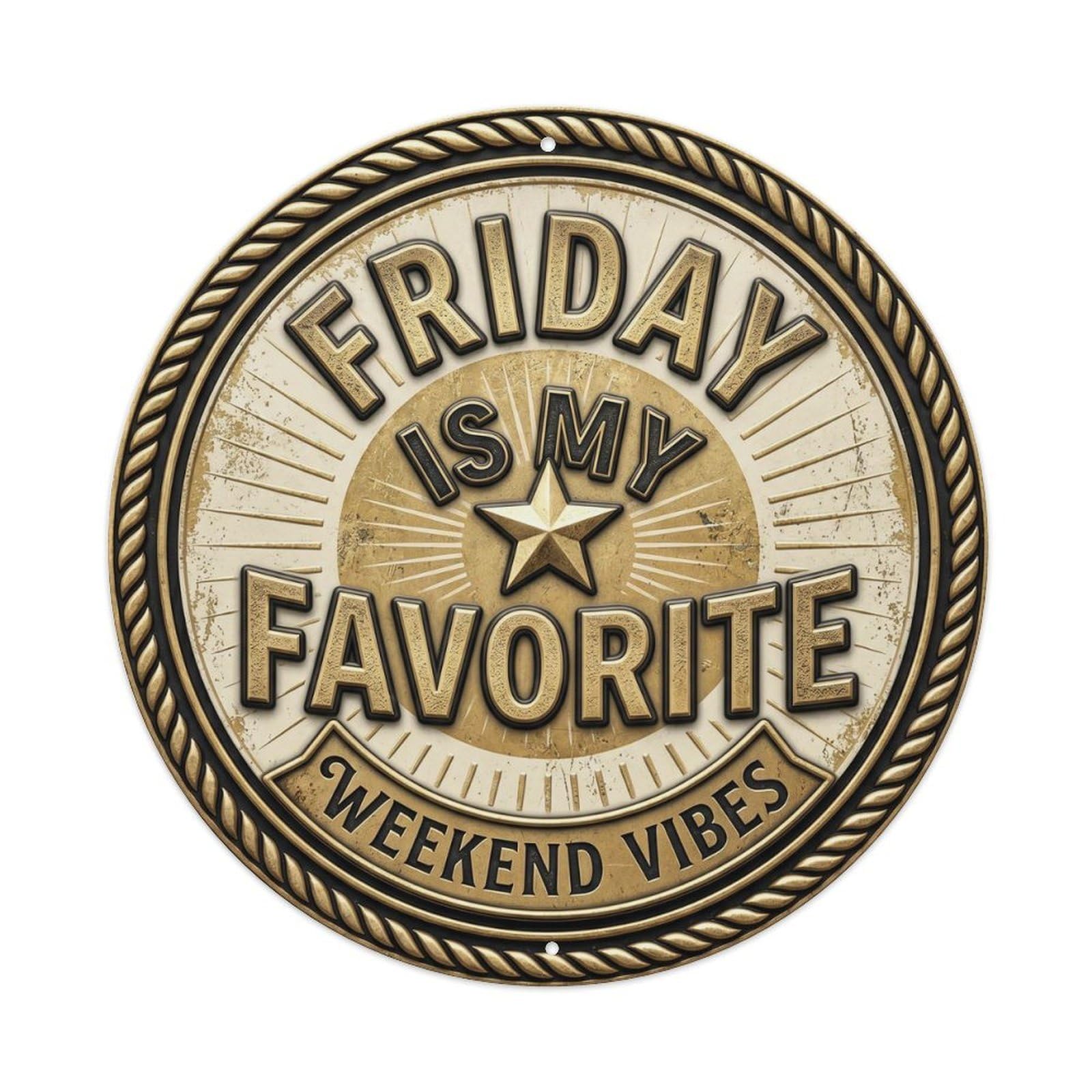 Friday Is My Favorite Classic Bedroom Display Retro Slogans Metal Tin Sign