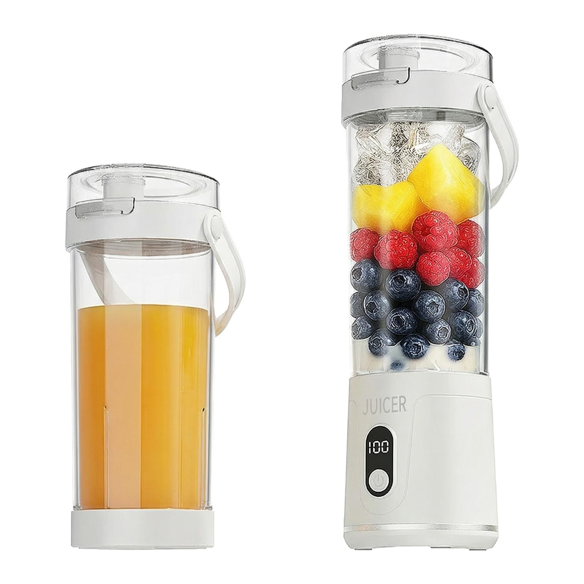 Mixeur portable 600 ml - Mini blender avec 6 couteaux en acier inoxydable - Mini mixeur à fruits portable USB - Avec gobelet pour smoothies, jus et shakes (violet Mixeur portable 600 ml - Mini blender avec 6 couteaux en acier inoxydable - Mini mixeur à fruits portable USB - Avec gobelet pour smoothies, jus et shakes (violet